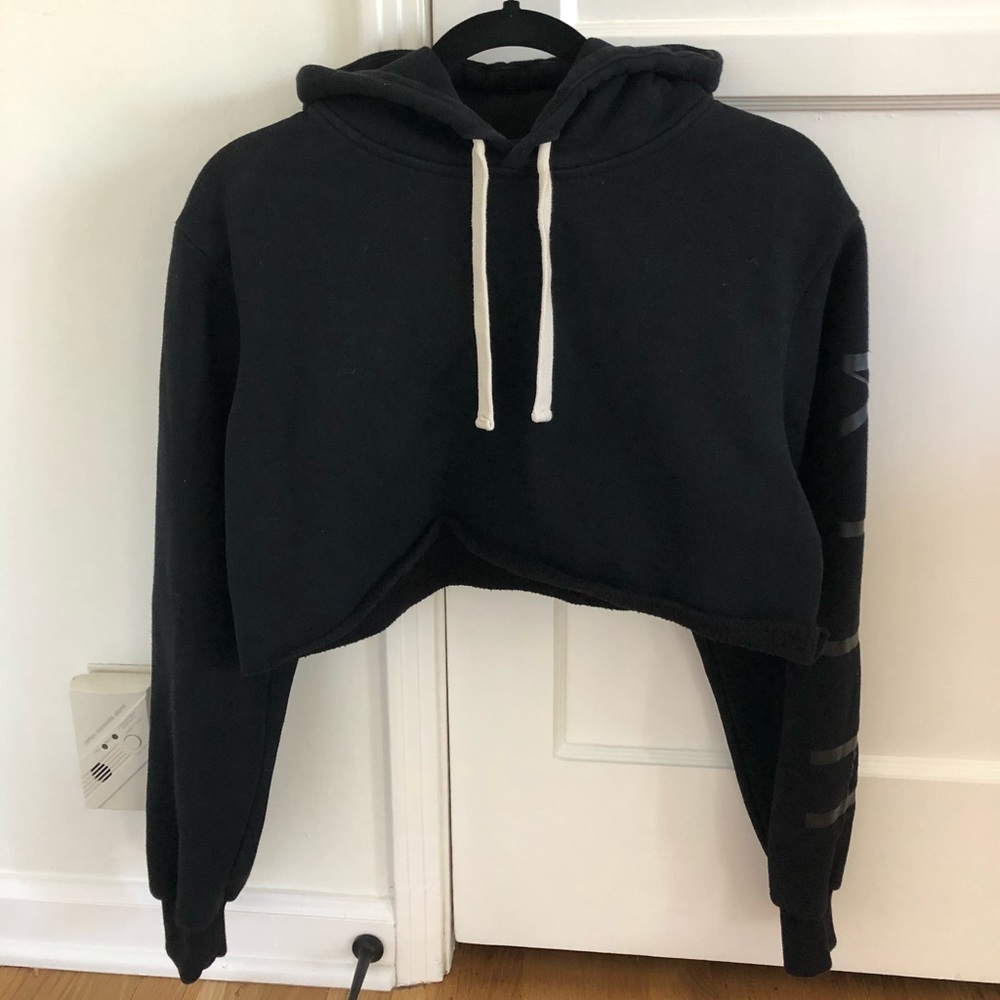 Kith black Williams hoodie cropped sz xs